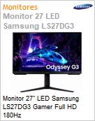 Monitor 27 LED Samsung LS27DG3 Gamer Full HD 180Hz  (Figura somente ilustrativa, no representa o produto real)