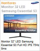 Monitor 32 LED Samsung Essential S3 Full HD IPS 75Hz 8ms (Figura somente ilustrativa, no representa o produto real)