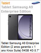 Tablet Samsung A9 Enterprise Edition (2 anos garantia + 1 ano Knox Suite) 64GB 4G 8.7 (Figura somente ilustrativa, no representa o produto real)
