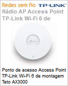 Ponto de acesso Access Point TP-Link Wi-Fi 6 de montagem Teto AX3000  (Figura somente ilustrativa, no representa o produto real)