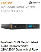 No-Break 3kVA Vertiv Liebert GXT5 3000VA/2700W 230V/230V Gerencivel Rack  (Figura somente ilustrativa, no representa o produto real)