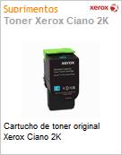 Cartucho de toner original Xerox Ciano 2K  (Figura somente ilustrativa, no representa o produto real)