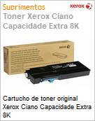 Cartucho de toner original Xerox Ciano Capacidade Extra 8K  (Figura somente ilustrativa, no representa o produto real)