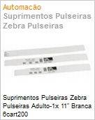 Suprimentos Zebra HC100/ZD510 Pulseiras Adulto 1 x 11 Branca 6 Cartuchos x 200  (Figura somente ilustrativa, no representa o produto real)