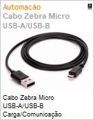Cabo Zebra Micro USB-A/USB-B Carga/Comunicao (Figura somente ilustrativa, no representa o produto real)
