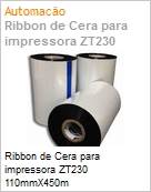 Ribbon Zebra de Cera 110mmx450m Tubete 25 4mm (Figura somente ilustrativa, no representa o produto real)