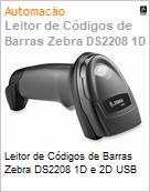 Leitor de Cdigos de Barras Zebra DS2208 1D e 2D USB  (Figura somente ilustrativa, no representa o produto real)