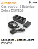 Carregador 3 Baterias Zebra ZQ5/ZQ6  (Figura somente ilustrativa, no representa o produto real)