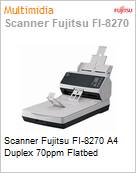 Scanner Fujitsu fi-8270 70ppm 600x600dpi ADF USB Rede Duplex Flatbed  (Figura somente ilustrativa, no representa o produto real)