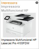 Impressora Multifuncional Laser HP LaserJet Pro 4103fdw 1200x1200dpi (Impresso: 42ppm; Cpia/Digitalizao: 42cpm; Fax) USB Rede Wi-Fi Duplex  (Figura somente ilustrativa, no representa o produto real)