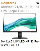 Monitor 21,45 LED HP S3 Pro 322pe Full HD (Figura somente ilustrativa, no representa o produto real)