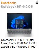 Notebook HP 440 G11 Intel Core Ultra 5 125U 14 16GB 256GB SSD Windows 11 Pro  (Figura somente ilustrativa, no representa o produto real)