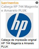 Cabea de impresso original HP 744 Magenta e Amarelo PLUK  (Figura somente ilustrativa, no representa o produto real)