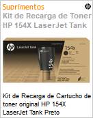 Kit de Recarga de Cartucho de toner original HP 154X LaserJet Tank Preto (Figura somente ilustrativa, no representa o produto real)