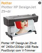 Plotter HP DesignJet Z9+dr 44 2400x1200dpi USB Rede PostScript com V-Trimmer  (Figura somente ilustrativa, no representa o produto real)