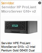 Servidor HPE ProLiant MicroServer G10+ v2 Intel Pentium Gold G6405 Dual Core (4,1GHz 4MB) 16GB Non Hot-Plug  (Figura somente ilustrativa, no representa o produto real)