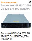 Enclosure HPE MSA 2060 2U 12d LFF Drv R0Q39A_9524 R0Q39A_9  (Figura somente ilustrativa, no representa o produto real)