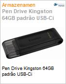 Pen Drive Kingston 64GB padro USB-Ci (Figura somente ilustrativa, no representa o produto real)