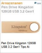 Pen Drive Kingston 128GB USB 3.2 Gen1 Tipo Ai (Figura somente ilustrativa, no representa o produto real)