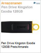 Pen Drive Kingston Exodia 128GB Preto/Amarelo (Figura somente ilustrativa, no representa o produto real)