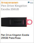 Pen Drive Kingston Exodia 256GB Preto/Rosa (Figura somente ilustrativa, no representa o produto real)