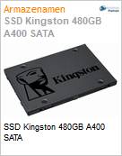 SSD Kingston 480GB A400 SATA (Figura somente ilustrativa, no representa o produto real)