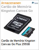 Carto de Memria Kingston Canvas Go Plus 256GB (Figura somente ilustrativa, no representa o produto real)