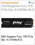 SSD Kingston Fury 1TB PCIe Ger. 4.0 NVMe M.2i  (Figura somente ilustrativa, no representa o produto real)