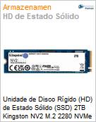 Unidade de Disco Rgido (HD) de Estado Slido (SSD) 2TB Kingston NV2 M.2 2280 NVMe 4.0  (Figura somente ilustrativa, no representa o produto real)