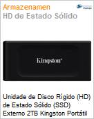 Unidade de Disco Rgido (HD) de Estado Slido (SSD) Externo 2TB Kingston Porttil USB 3.2  (Figura somente ilustrativa, no representa o produto real)